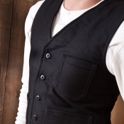 Pike Brothers "1937 Roamer Vest Elephant Skin", black L