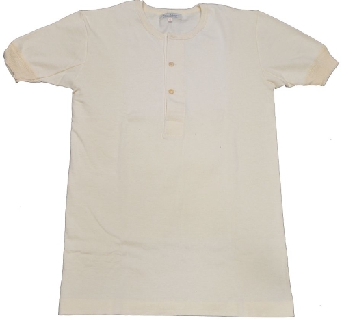 Merz b. Schwanen Knopfleistenhemd, 2-fädig, 1/4 Arm, natur 2XL