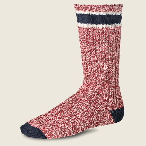 Red Wing "Ragg Wool Stripe Socks" Red 9-12 (US)