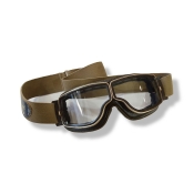 Aviator Brille "T2" Retro Pilot, braunes Leder,...