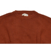 Merz b. Schwanen Pullover Cotton/Cashmere Brick Red