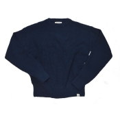 Merz b. Schwanen Pullover Cotton/Cashmere Deep Blue M