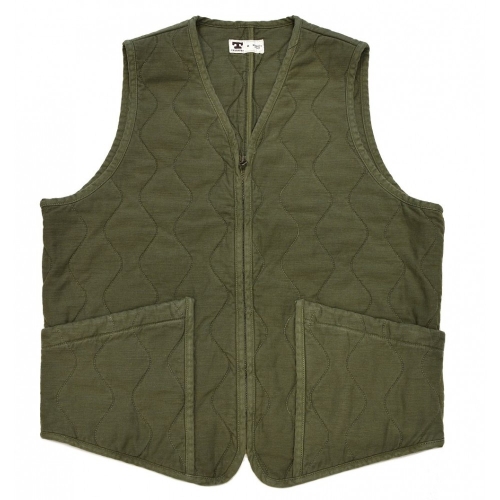 Tellason Quilted Gilet Olive M