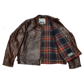 AERO "Highwayman" Brown Horsehide Black Stewart Tartan